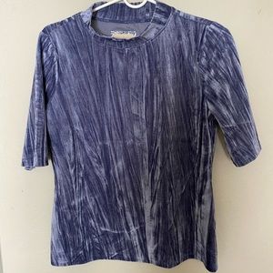 Pilcro periwinkle velvet turtleneck tee (size 4)